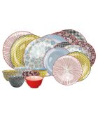 Service de table en Porcelaine Sabae multicolore - 18 pièces
