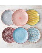 Service de table en Porcelaine Sabae multicolore - 18 pièces