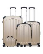 3 Valises & Vanity 4 roues Madrid-C 31/48/60/70 cm dorées