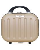 3 Valises & Vanity 4 roues Madrid-C 31/48/60/70 cm dorées