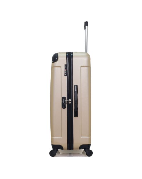 Valise Cabine 4 roues simples Madrid 55 cm dorée