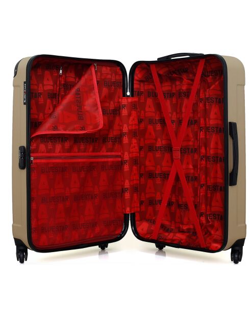 Valise Cabine 4 roues simples Madrid 55 cm dorée