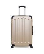 Valise Moyen Séjour 4 roues simples Madrid 65 cm dorée