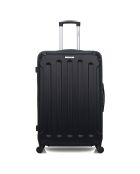 Maleta Madrid de 65 cm negra con 4 ruedas y una sola rueda para estancias medias