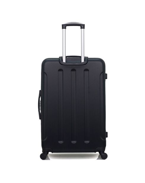 Maleta Madrid de 65 cm negra con 4 ruedas y una sola rueda para estancias medias