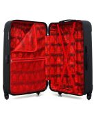 Maleta Madrid de 65 cm negra con 4 ruedas y una sola rueda para estancias medias