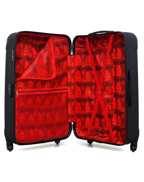 Maleta Madrid de 65 cm negra con 4 ruedas y una sola rueda para estancias medias