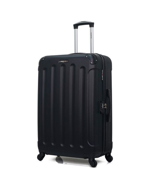 Madrid 75 cm langer Reisekoffer mit vier Rädern und einem Rad, schwarz