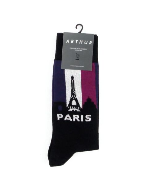 Chaussettes Gaspard rouge bordeaux