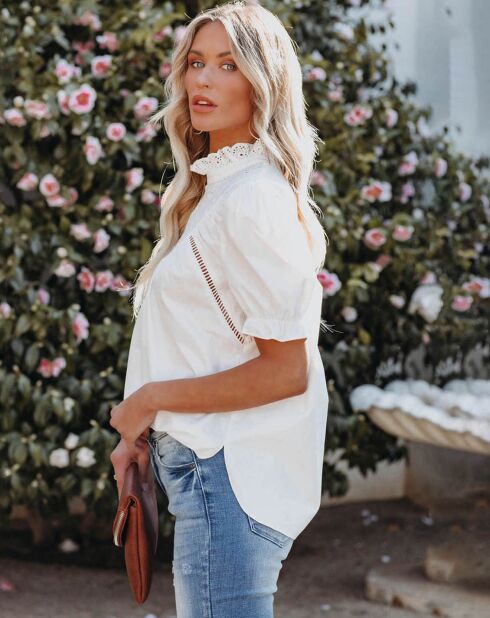 Blouse Adèle blanche