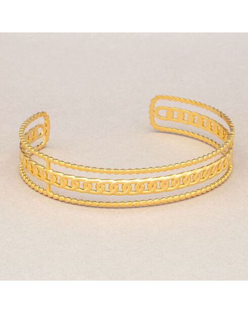 Bracelet manchette Gormeto doré