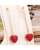 Boucles d'oreilles Red Love rouges