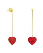 Boucles d'oreilles Red Love rouges