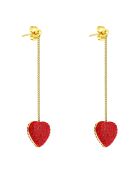 Boucles d'oreilles Red Love rouges