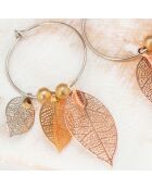 Ohrringe Fochia Silber/Gold/Rosa