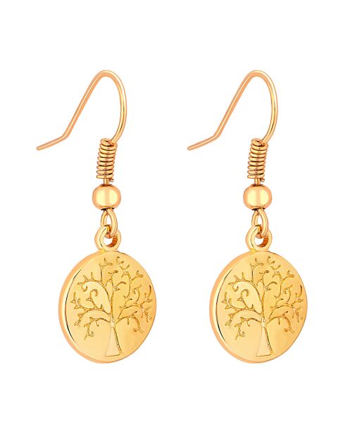 Boucles d'oreilles Naturo dorées