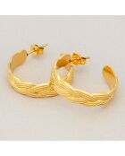 Boucles d'oreilles Nateli en Acier dorées