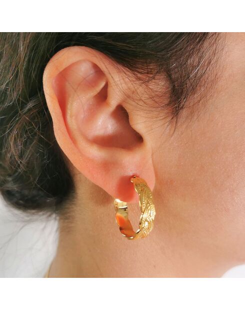 Boucles d'oreilles Nateli en Acier dorées