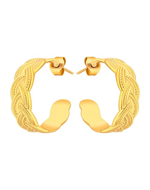 Boucles d'oreilles Nateli en Acier dorées
