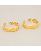 Boucles d'oreilles Nateli en Acier dorées