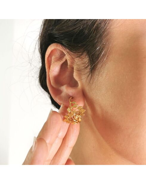 Groene gouden oorbellen