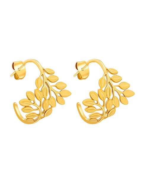 Groene gouden oorbellen