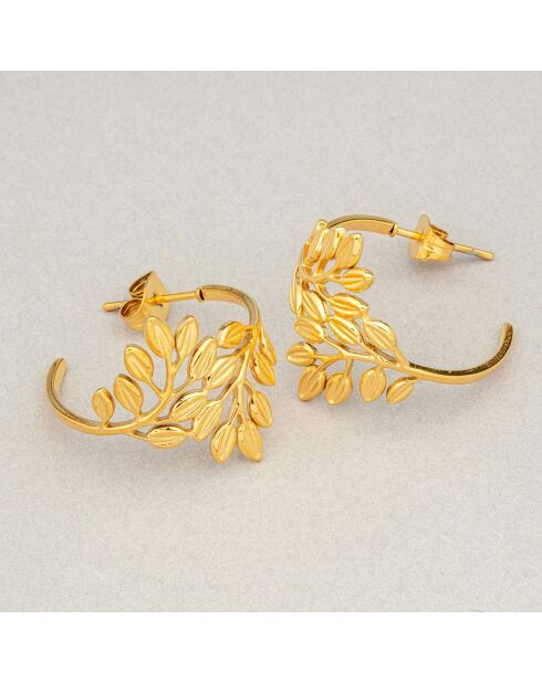 Groene gouden oorbellen