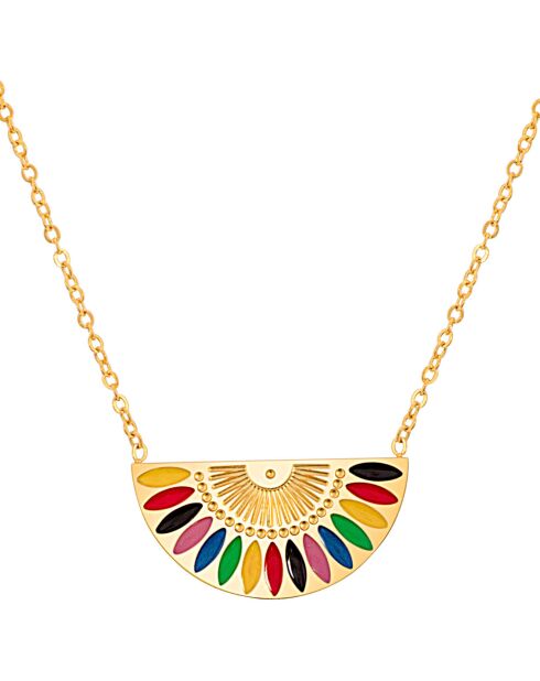 Gyptos goud/veelkleurige emaille halsketting