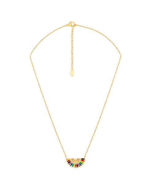Gyptos goud/veelkleurige emaille halsketting
