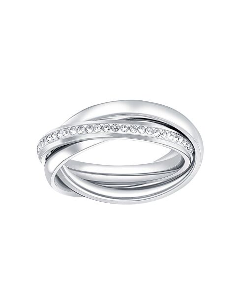 Bague Unidiance  en Acier argenté/blanc