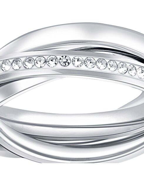 Bague Unidiance  en Acier argenté/blanc