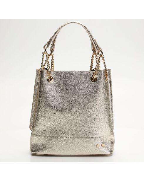 Sac Porté Épaule en Cuir Perla doré - 32x32x14 cm