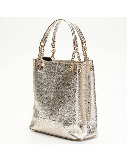 Sac Porté Épaule en Cuir Perla doré - 32x32x14 cm