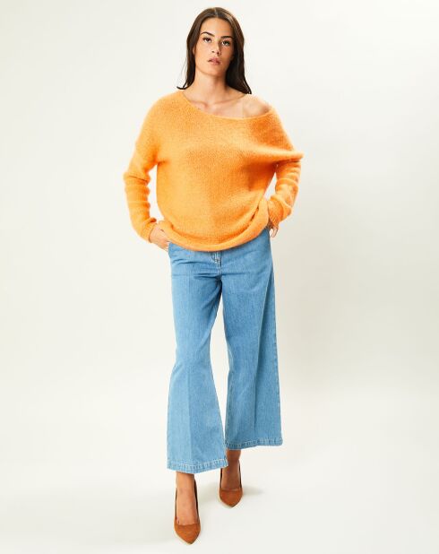 Pull en Mohair & Laine Matt tangerine