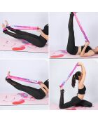 Sangle tapis de yoga rose - 76x5x0.2 cm