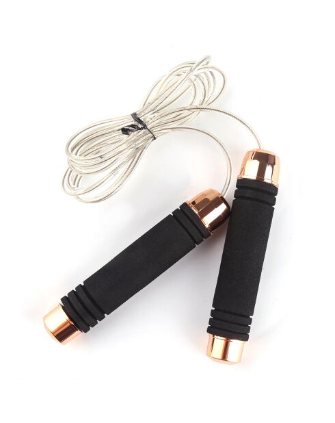 Corde a sauter noir/doré - 138.5x3x3 cm