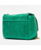 Sac bandoulière en Cuir croco Kate vert - 21x15x7 cm