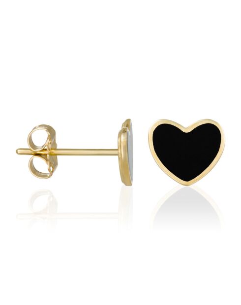Boucles d'oreilles puce Cœur tendre or jaune