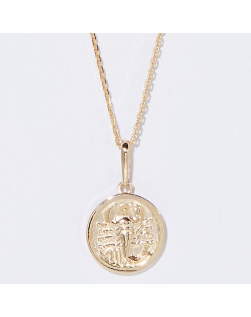 Pendentif Astro Lisse Scorpion or jaune