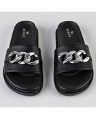 Mules Sayla noir/argenté