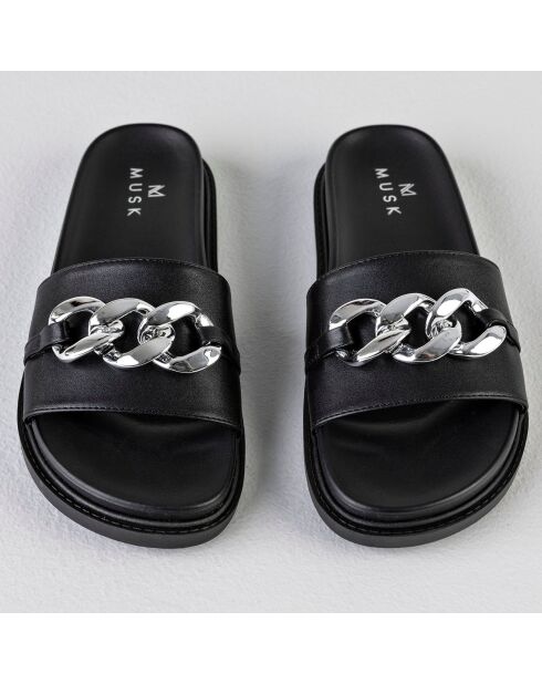 Mules Sayla noir/argenté