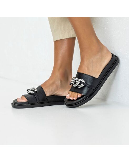 Mules Sayla noir/argenté