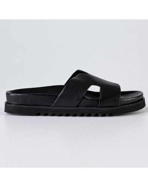 Mules en Cuir Sienna noires