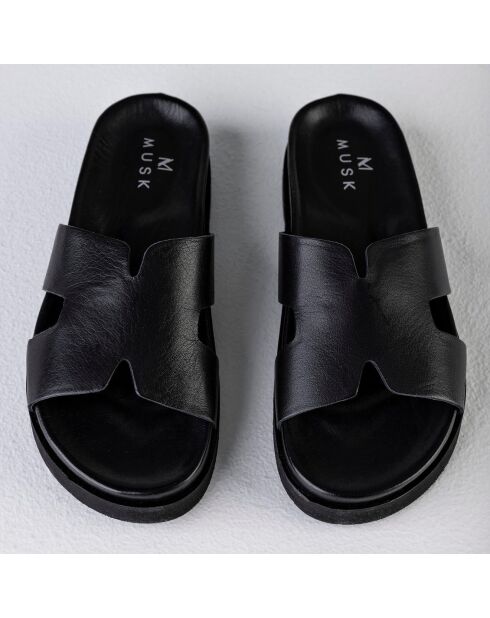 Mules en Cuir Sienna noires