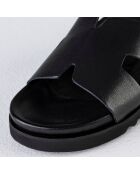 Mules en Cuir Sienna noires