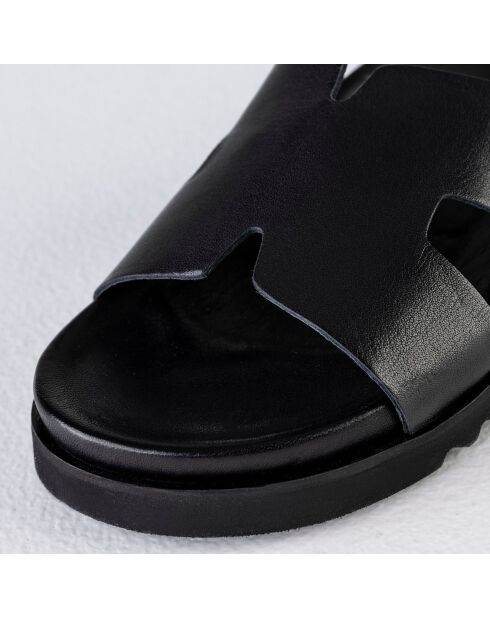 Mules en Cuir Sienna noires