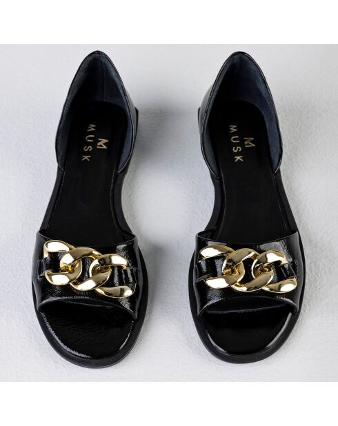 Sandales en Cuir Krista noires