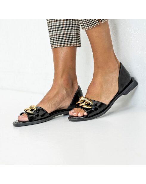 Sandales en Cuir Krista noires