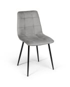 2 Chaises Linda gris clair - 46x57x86 cm