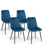 4 Chaises Linda bleues - 46x57x86 cm